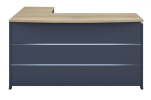 Αναστρέψιμο γραφείο Lotus Oak, Ανθρακί 180x160x75 cm - Img 5