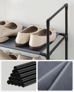 Αρθρωτή παπουτσοθήκη Γκρι Songmics 33x33x173 cm - Img 5