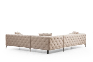Αριστερός Γωνιακός Καναπές Como Εκρού 310x70x270 cm - Img 5