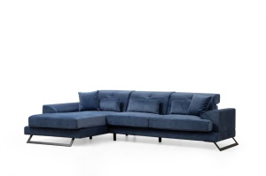 Αριστερός Γωνιακός Καναπές Frido Navy Blue 190x308x92 cm - Img 6