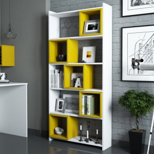 Βιβλιοθήκη Box - Λευκό, Yellow