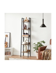 Βιβλιοθήκη τύπου σκάλας, Vasagle, 5 ράφια, LLS109B01, Rustic Καφέ - Img 2