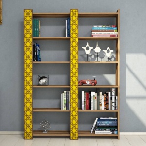 Βιβλιοθήκη City 2 - Walnut, Yellow - Img 2