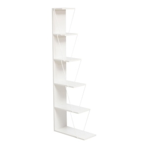 Βιβλιοθήκη mini Tars λευκή 130x22x146 cm - Img 3
