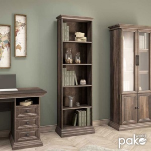 Βιβλιοθήκη Mozart Walnut 60x34.5x202.5 cm - Img 2