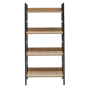 Βιβλιοθήκη Ramon φυσικό μαύρο 60x28x125,5 cm - Img 3