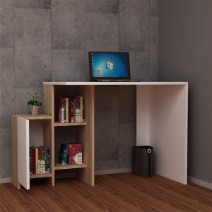 Γραφείο Kely Λευκό - Oak 113x55x74 cm - Img 3