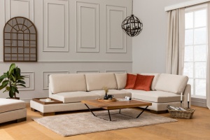 Γωνιακός Καναπές Tulip Beige