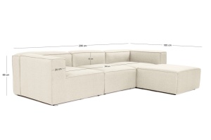 Δεξιός Γωνιακός Καναπές Fora Εκρού 296x185x66 cm - Img 18