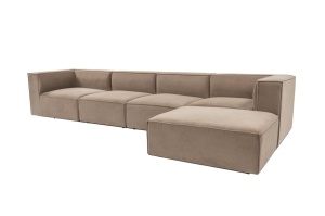 Δεξιός Γωνιακός Καναπές Sora Cappuccino 430x75x102 cm - Img 8