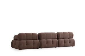 Δεξιός Modular Γωνιακός Καναπές Doblo Cappuccino 315x210x80 cm - Img 4