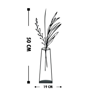 Διακοσμητικό αντικείμενο Flowerpot Μαύρο 19x50 cm - Img 4