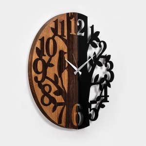 Διακοσμητικό Ξύλινο Ρολόι Τοίχου Wooden Καρυδί 3x56 cm - Img 6