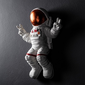 Διακοσμητικό Τοίχου Yak-001 Astronaut, Κεραμιδί, 35x47x10 cm - Img 6