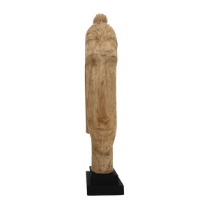 Διακοσμητικό άγαλμα Buddha Dran bust ξύλο μάνγκο φυσικό 12x12x63.5 cm