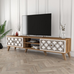 Έπιπλο TV Class-Walnut, Λευκό - Img 2