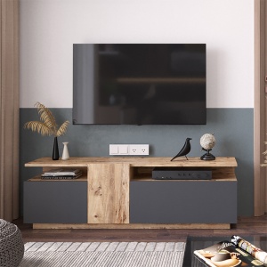 Έπιπλο TV Elana Sonoma-Ανθρακί 150x29.5x46.3cm - Img 3