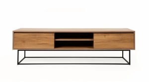 Έπιπλο TV Laxus 180 Walnut-Μαύρο - Img 5