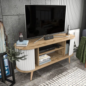 Έπιπλο TV Stor-Oud Oak, Λευκό - Img 7