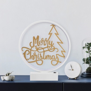 Επιτραπέζιο φωτιστικό XMAS10 Λευκό Χρυσό - Img 2