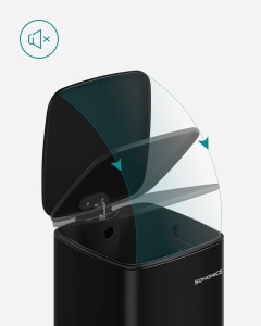 Κάδος απορριμμάτων Μαύρο Songmics 28.5x34x54.4 cm - Img 6