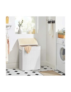 Καλάθι απλύτων, Songmics, 100L, Λευκό, LCB64WT, 51 x 31 x 60 cm - Img 3
