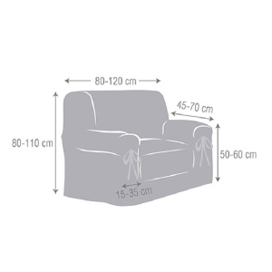 Κάλυμμα Πολυθρόνας Universal Turin C05, 80-120 cm - Img 2