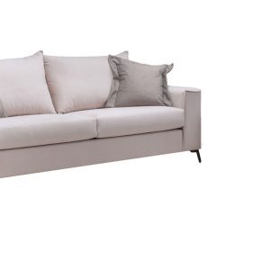 Καναπές Verona 3 θέσεων κρεμ - mocha μαξιλάρια 225x93x100 cm - Img 3