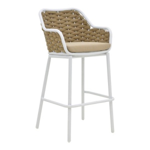 Καρέκλα e bar Zuki, Pako World, Λευκό, 55x54x109 cm