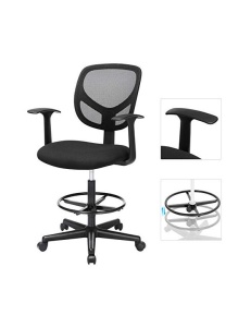 Καρέκλα γραφείου, Songmics, 120 Kg, OBN25BK, 55-75 cm - Img 4