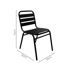 Καρέκλα κήπου Sussie Μαύρο 45x62x76 cm - Img 4