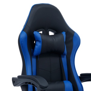 Καρέκλα gaming William τεχνητό δέρμα μαύρο - μπλε - Img 5