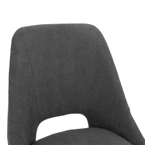 Καρέκλα Initiate material teddy σκούρο γκρι πόδια metalice negre 48x57x85 cm - Img 5