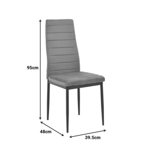 Καρέκλα Parker Μπεζ 39.5x48x95 cm - Img 8