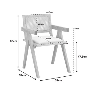 Καρέκλα Winslow Λευκό 51x54x80 cm - Img 2
