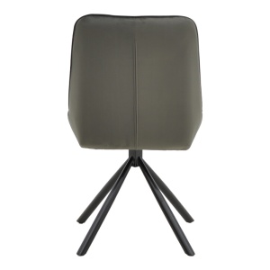 Καρέκλα Wori βελούδο σκούρο γκρι και πόδια metalice negre 48x56x82 cm - Img 5