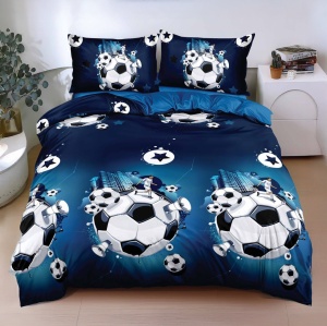 Κλινοσκεπάσματα Blue Football (Σατέν Βαμβάκι)