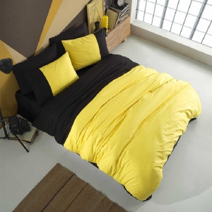 Κλινοσκεπάσματα Diamond Yellow Black (Βαμβάκι Poplin)