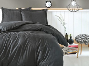 Κλινοσκεπάσματα Elegant Stripe Antracit (Σατέν Deluxe)