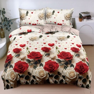 Κλινοσκεπάσματα Roses (Σατέν Βαμβάκι)