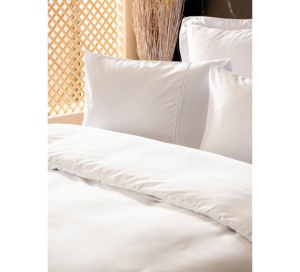 Κλινοσκεπάσματα King Size Silky Λευκό (Σατέν Deluxe) - Img 2
