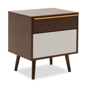 Κομοδίνο Nastia Dark Walnut 48x39x53 cm
