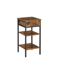 Κομοδίνο, Vasagle, 1 συρτάρι, Καφέ Rustic, LET502B01, 35 x 35 x 70 cm