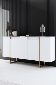 Κονσόλα Luxe Λευκό 160x35x80 cm