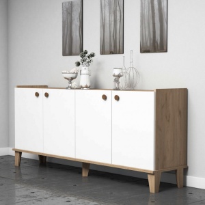 Κονσόλα Sumer H3020 Oak-Λευκό
