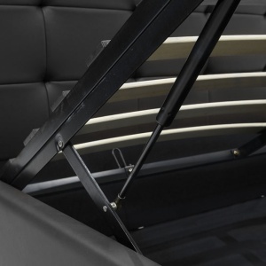 Κρεβάτι διπλό με αποθηκευτικό χώρο 160x200 cm Roi 146 Μαύρο Ματ - Img 8