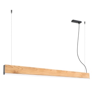 Κρεμαστό φωτιστικό LED Lykke, Δρυς, 4000K, 150x3.5x150 cm