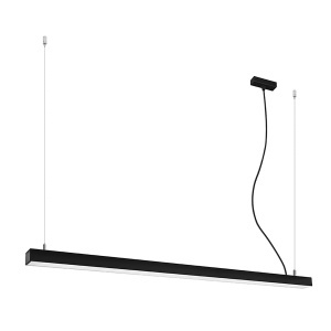Κρεμαστό φωτιστικό LED Pinne, Μαύρο, 3000K, 150x6x150 cm