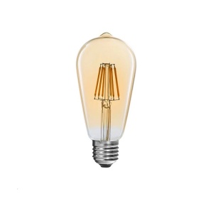 Λαμπτήρας LED ST64 4W 3000K E27, Amber, 6.4x6.4x14.7 cm