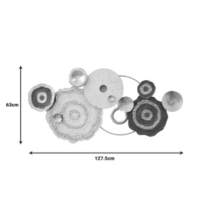 Μεταλλική Διακόσμηση Τοίχου Melin Pako World χρυσόiu 127.5x63x6 cm - Img 2